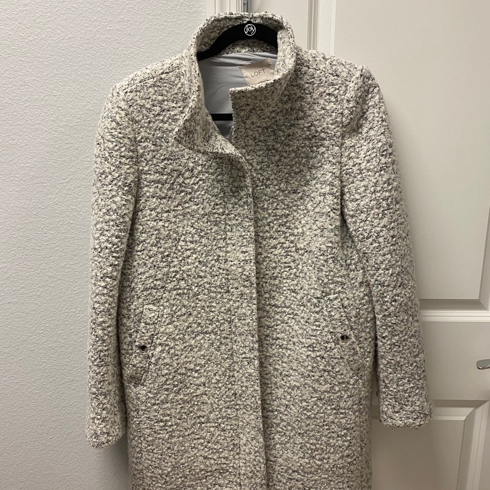 Grey and White Loft Coat Size Medium